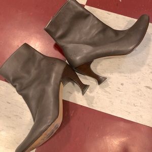 John Fluevog ankle boots, grey/taupe size 7